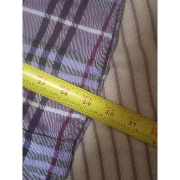 Burberry London Men's Purple Plaid Button Down Shirt USA Made Sz Large L - Picture 12 of 12